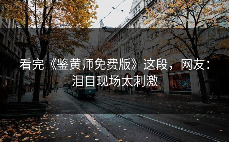 看完《鉴黄师免费版》这段，网友：泪目现场太刺激