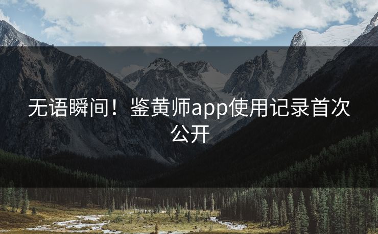 无语瞬间！鉴黄师app使用记录首次公开