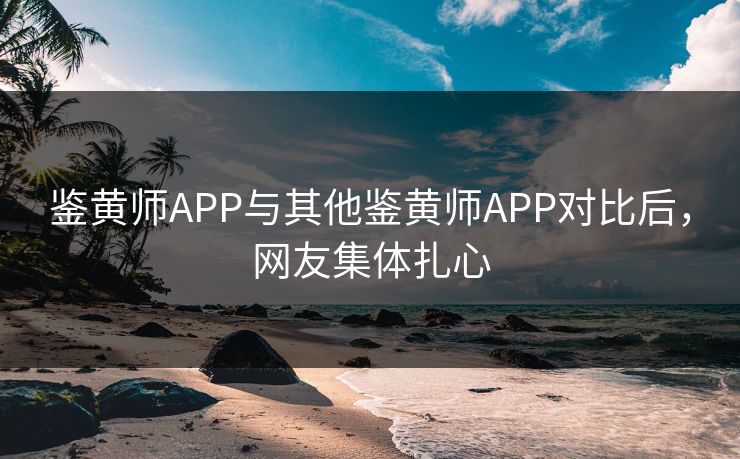 鉴黄师APP与其他鉴黄师APP对比后，网友集体扎心