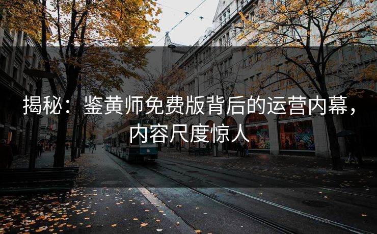 揭秘：鉴黄师免费版背后的运营内幕，内容尺度惊人