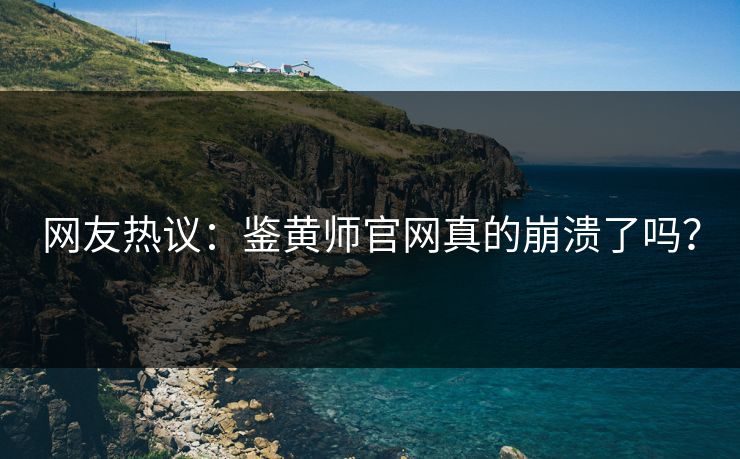 网友热议：鉴黄师官网真的崩溃了吗？