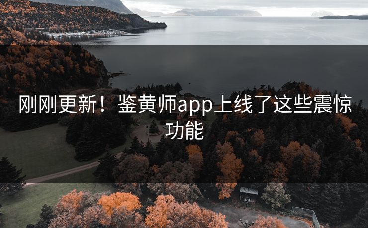 刚刚更新！鉴黄师app上线了这些震惊功能