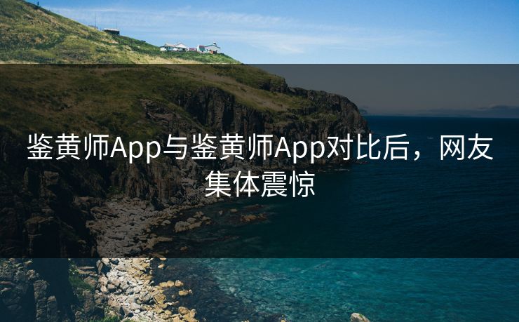 鉴黄师App与鉴黄师App对比后，网友集体震惊